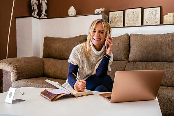 Psychologist feilding phone calls from prospective clients