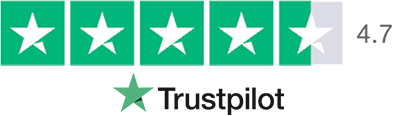 4.7 Trustpilot Rrating